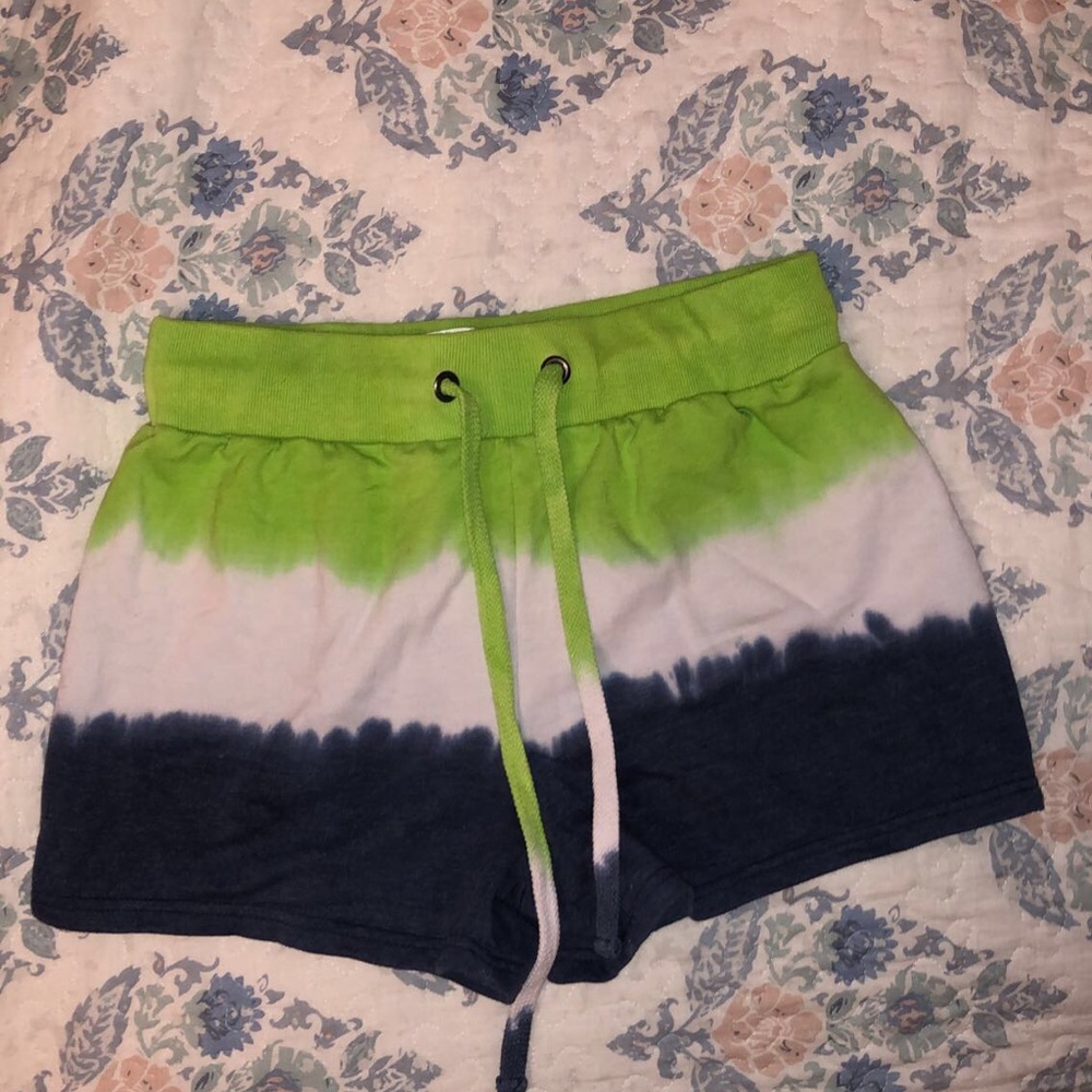 Tie die shorts.
